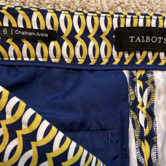 Talbots Chatham Ankle Pants with Geometric Pattern - Picture 3 of 6